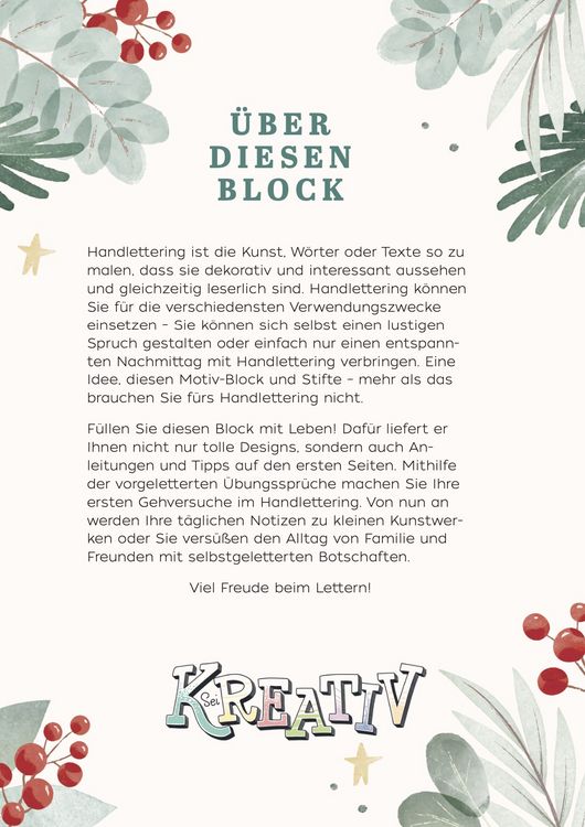 Produktbild: Design Paper A6 Frohe Weihnachten. Mit Handlettering-Grundkurs
