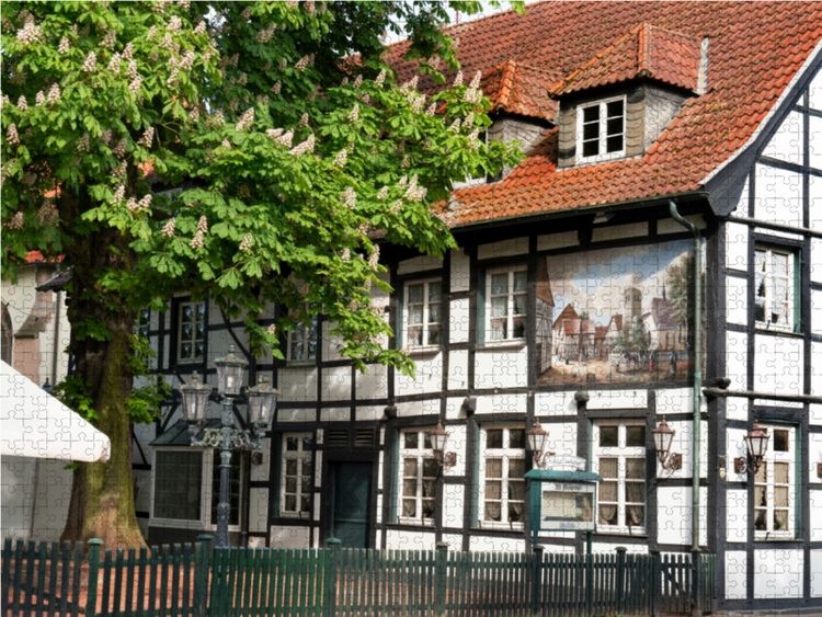 Produktbild: CALVENDO Puzzle Biergarten bei Reul | 1000 Teile Lege-Gr&ouml;&szlig;e 64x48cm Foto-Puzzle f&uuml;r gl&uuml;ckliche Stunden