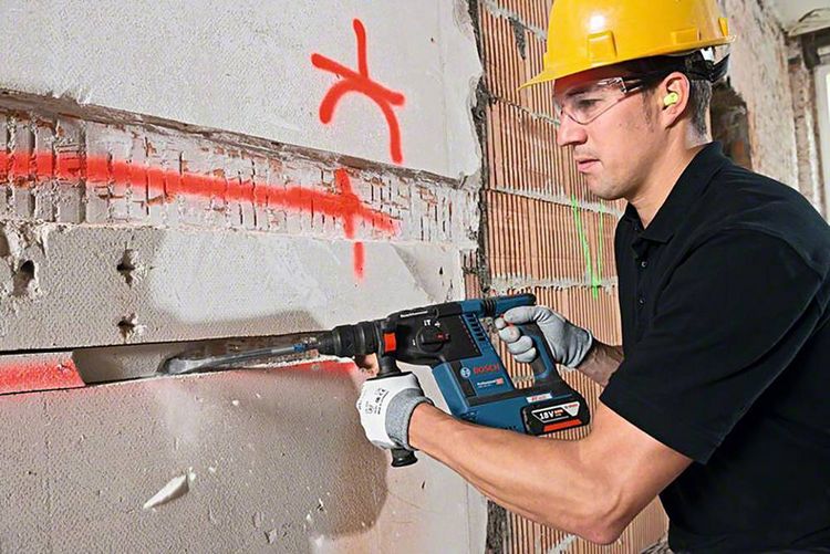 Produktbild: Bosch Professional GBH 18V-26F + GDE SDS-Plus-Akku-Bohrhammer 18 V Li-Ion ohne Akku, ohne Ladeger&auml;t, inkl. Koffer