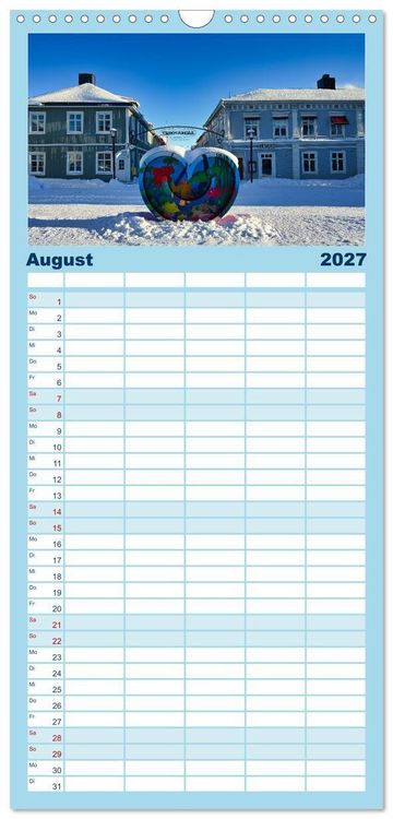 Produktbild: Familienplaner 2027 - Lulea - Wintertraum in Schwedisch Lappland mit 5 Spalten (Wandkalender, 21 x 45 cm) CALVENDO