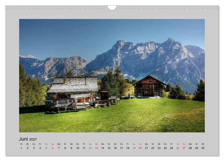 Produktbild: Idyllische H&uuml;tten und Hochalmen (Wandkalender 2027 DIN A3 quer), CALVENDO Monatskalender