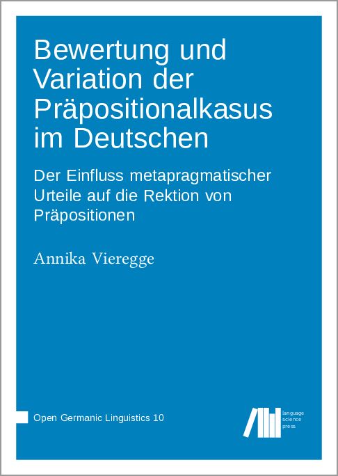 Produktbild: Bewertung und Variation der Pr&auml;positionalkasus im Deutschen