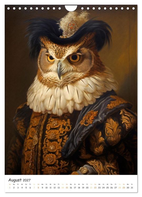 Produktbild: Tierische Kunst - Eine Sammlung von Renaissance-Gem&auml;lden mit tierischen Motiven (Wandkalender 2027 DIN A4 hoch), CALVENDO Monatskalender