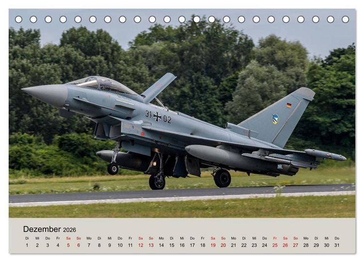 Produktbild: Kampfjet Eurofighter Typhoon (Tischkalender 2026 DIN A5 quer), CALVENDO Monatskalender