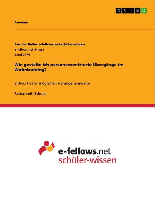 Produktbild: Wie gestalte ich personenzentrierte &Uuml;berg&auml;nge im Wohntraining?