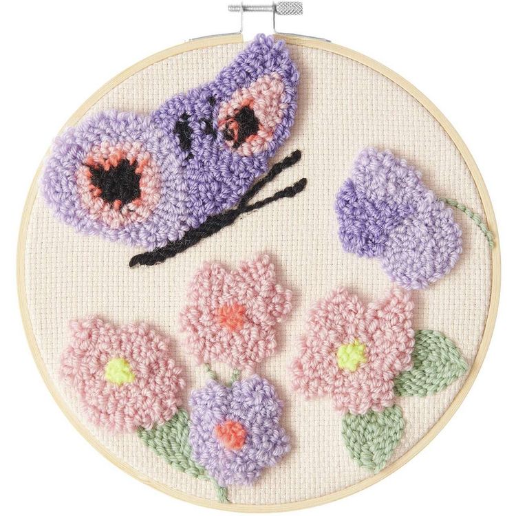 Produktbild: Punch Needle Packung, Schmetterling, &Oslash;20cm