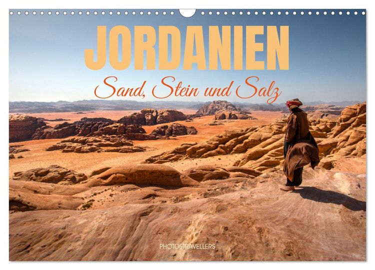Produktbild: Jordanien Sand, Stein und Salz (Wandkalender 2026 DIN A3 quer), CALVENDO Monatskalender