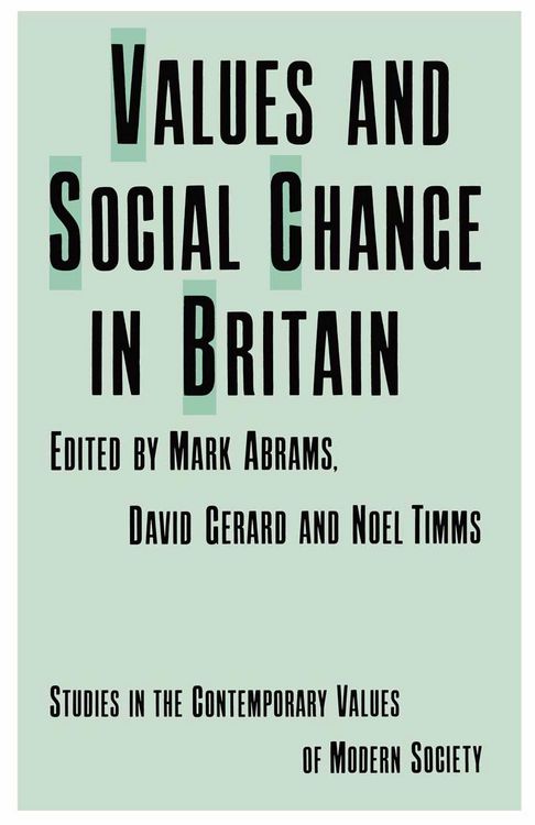 Produktbild: Values and Social Change in Britain