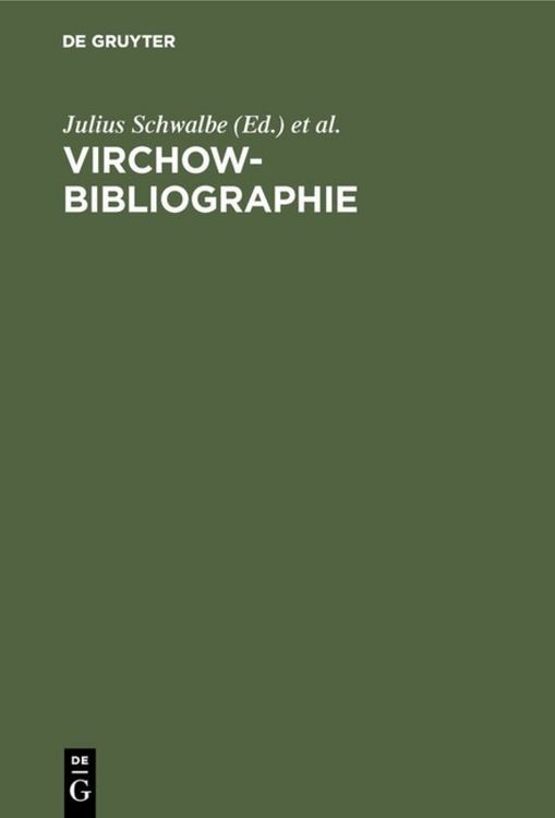 Produktbild: Virchow-Bibliographie
