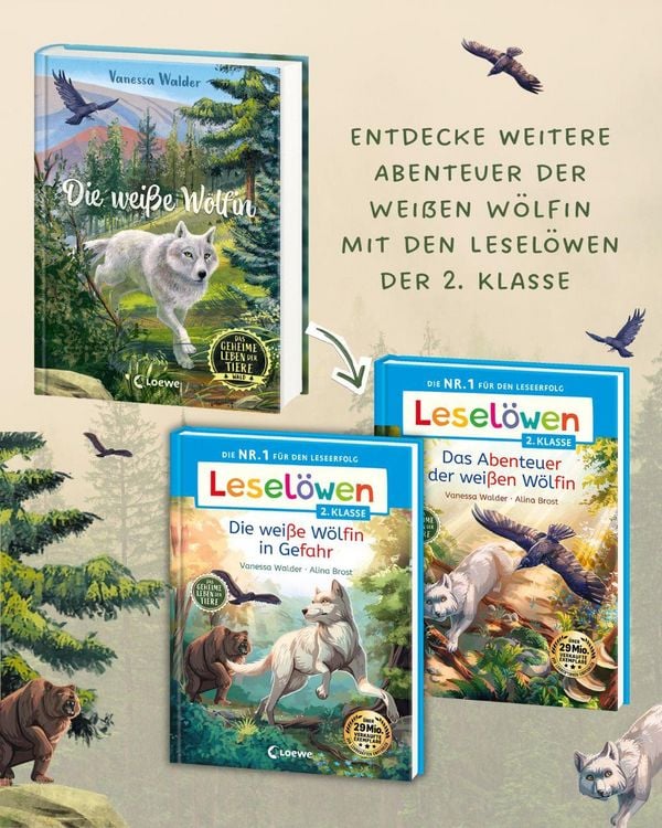 Produktbild: Das geheime Leben der Tiere (Wald, Band 1) - Die wei&szlig;e W&ouml;lfin