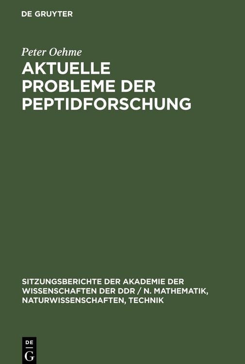 Produktbild: Aktuelle Probleme der Peptidforschung