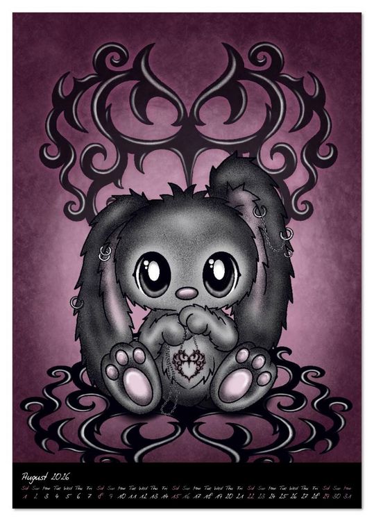 Produktbild: Gothic Fantasy Animals (Desk Calendar 2026 DIN A5 portrait), CALVENDO 12 Month DeskCalendar