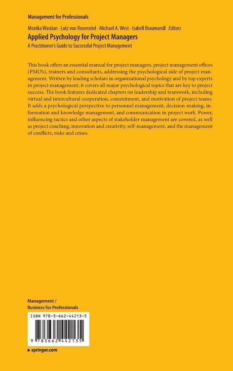 Produktbild: Applied Psychology for Project Managers
