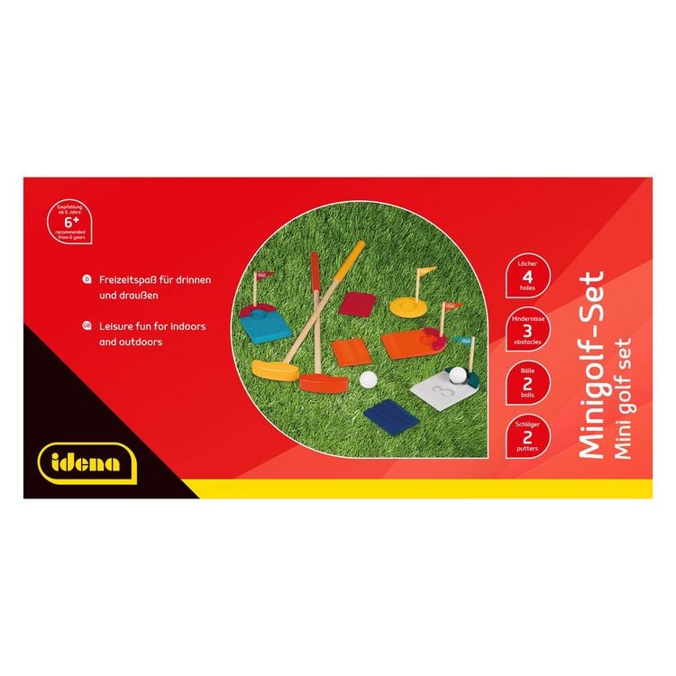 Produktbild: Idena Minigolf Set Holz 11 Teile