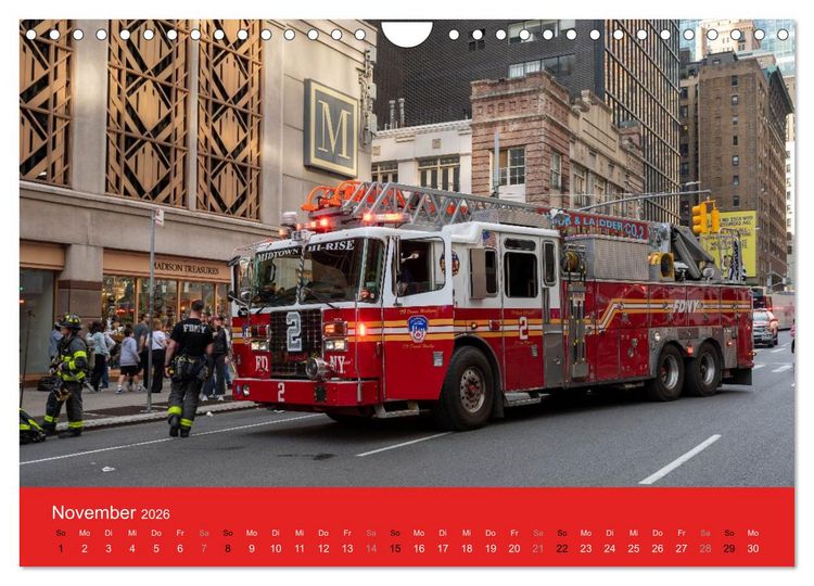 Produktbild: Feuerwehr New York - Heart of the City (Wandkalender 2026 DIN A4 quer), CALVENDO Monatskalender