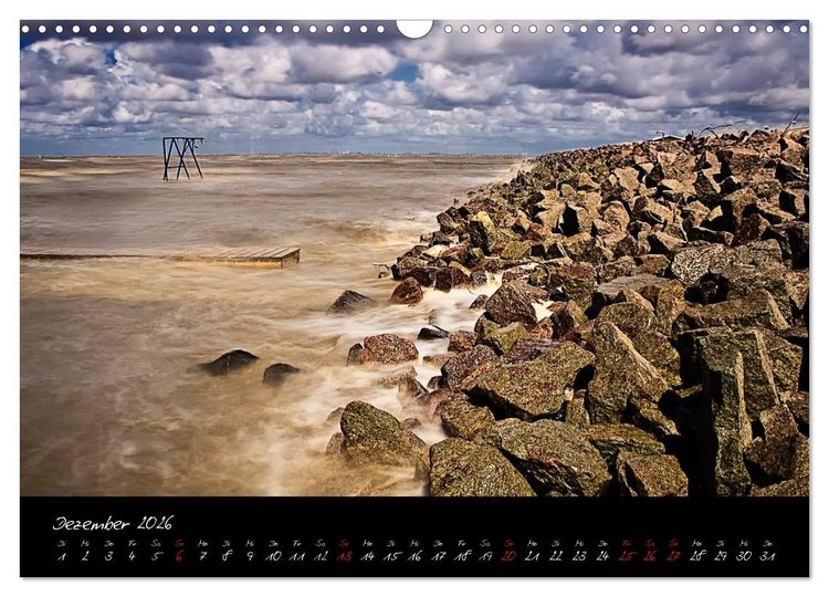 Produktbild: Friedrichskoog Buhnen und Salzwiesen (Wandkalender 2026 DIN A3 quer), CALVENDO Monatskalender