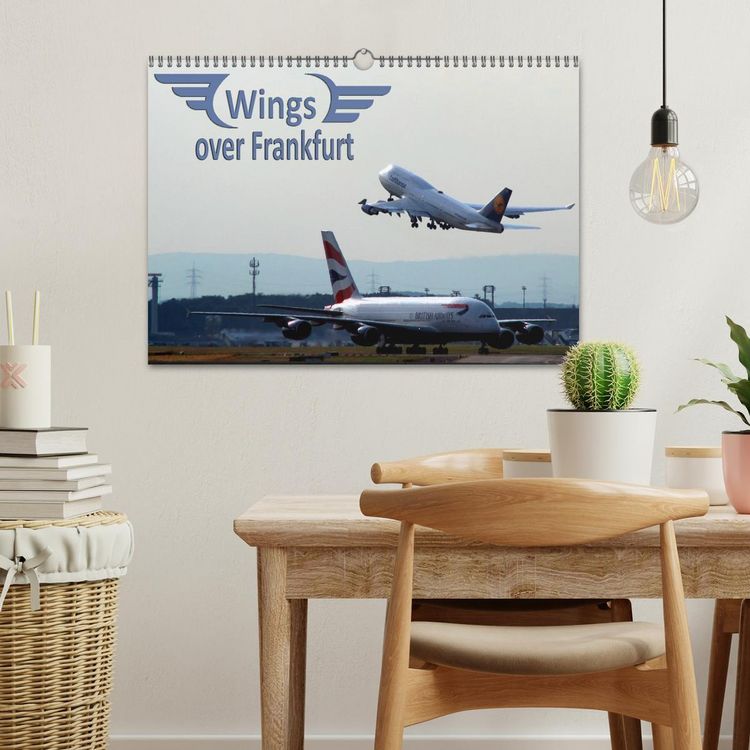 Produktbild: Wings over Frankfurt (UK Edition) (Wall Calendar 2026 DIN A3 landscape), CALVENDO 12 Month Wall Calendar
