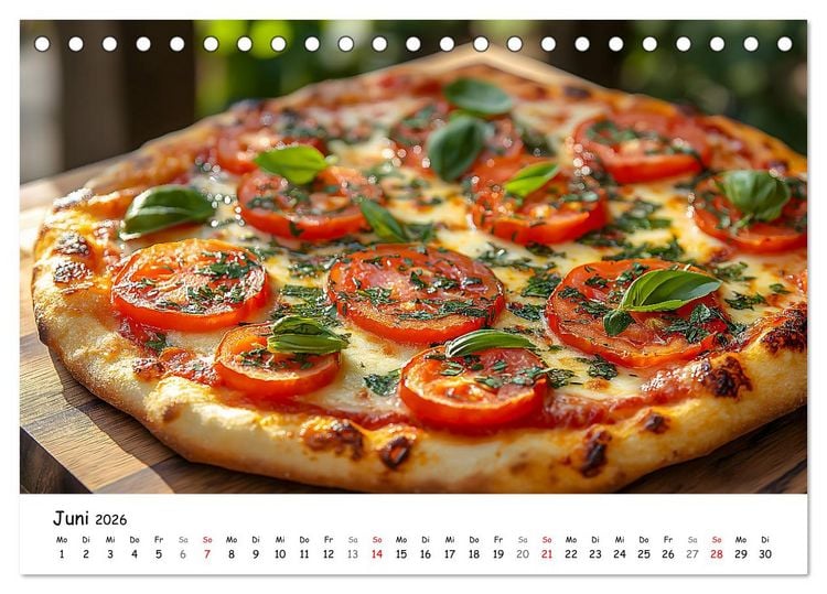 Produktbild: Pizza geht immer - Zu jeder Jahreszeit (Tischkalender 2026 DIN A5 quer), CALVENDO Monatskalender