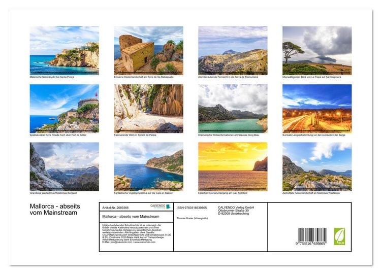 Produktbild: Mallorca - abseits vom Mainstream (Wandkalender 2026 DIN A3 quer), CALVENDO Monatskalender