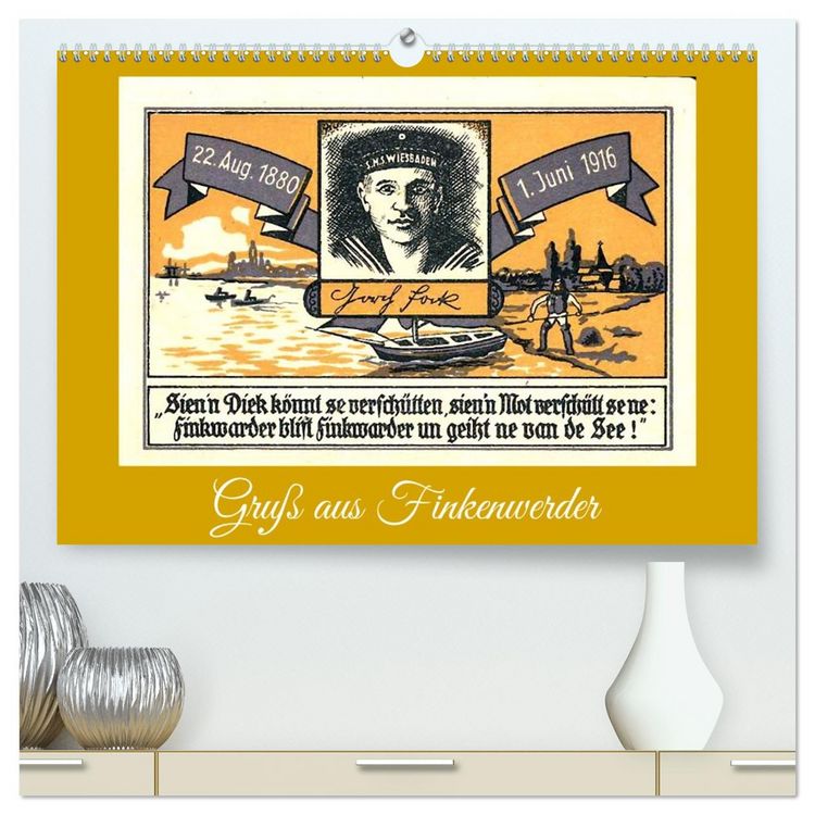 Produktbild: Gru&szlig; aus Finkenwerder (hochwertiger Premium Wandkalender 2026 DIN A2 quer), Kunstdruck in Hochglanz
