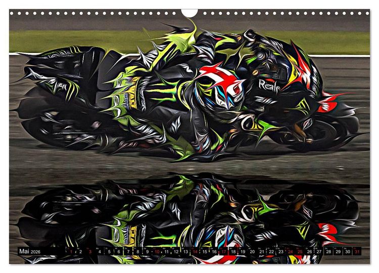 Produktbild: Fullspeed on two Wheels (Wandkalender 2026 DIN A3 quer), CALVENDO Monatskalender