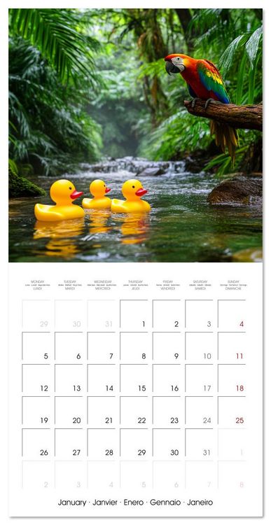 Produktbild: Yellow Travelers (Wall Calendar 2026 12 &times; 12 Inch) CALVENDO 12 Month Wall Calendar