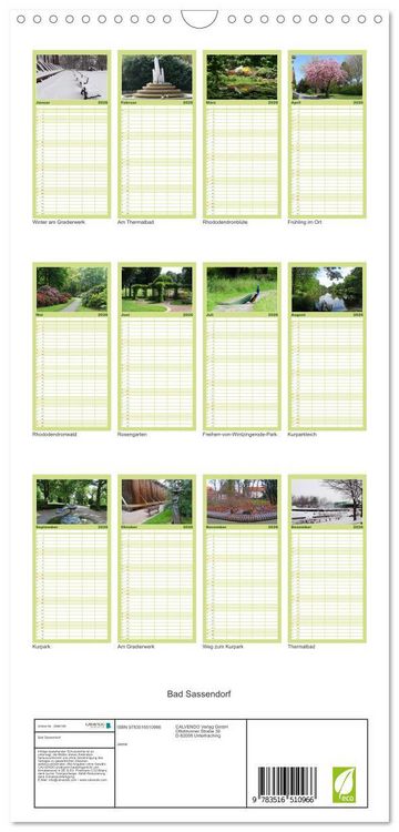 Produktbild: Familienplaner 2026 - Bad Sassendorf mit 5 Spalten (Wandkalender, 21 x 45 cm) CALVENDO