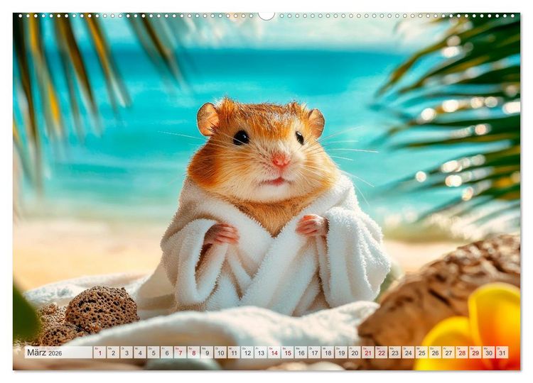 Produktbild: Hamster auf Reisen (hochwertiger Premium Wandkalender 2026 DIN A2 quer), Kunstdruck in Hochglanz