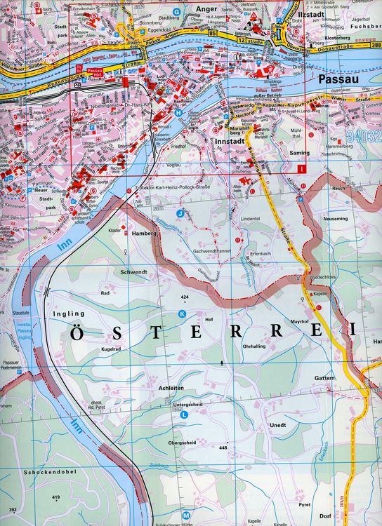 Falk Cityplan Passau 1:17.500