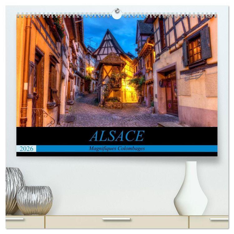 Produktbild: Alsace, magnifiques colombages (Calendrier mural 2026 DIN A2 vertical) calendrier de bureau