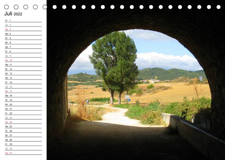 Produktbild: Camino Frances - JakobswegAT-Version (Tischkalender 2022 DIN A5 quer)
