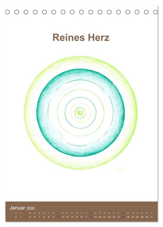 Produktbild: Delfinheilsymbole (Tischkalender 2026 DIN A5 hoch), CALVENDO Monatskalender
