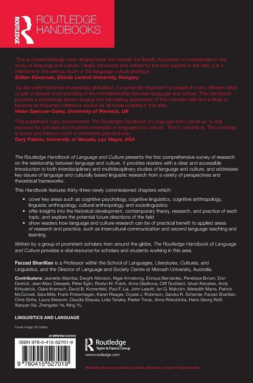 Produktbild: The Routledge Handbook of Language and Culture