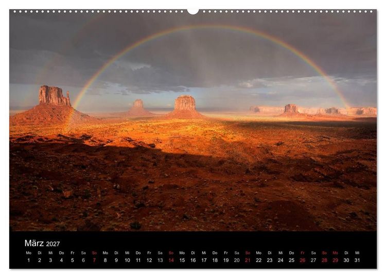 Produktbild: USA - Monument Valley (Wandkalender 2027 DIN A2 quer), CALVENDO Monatskalender