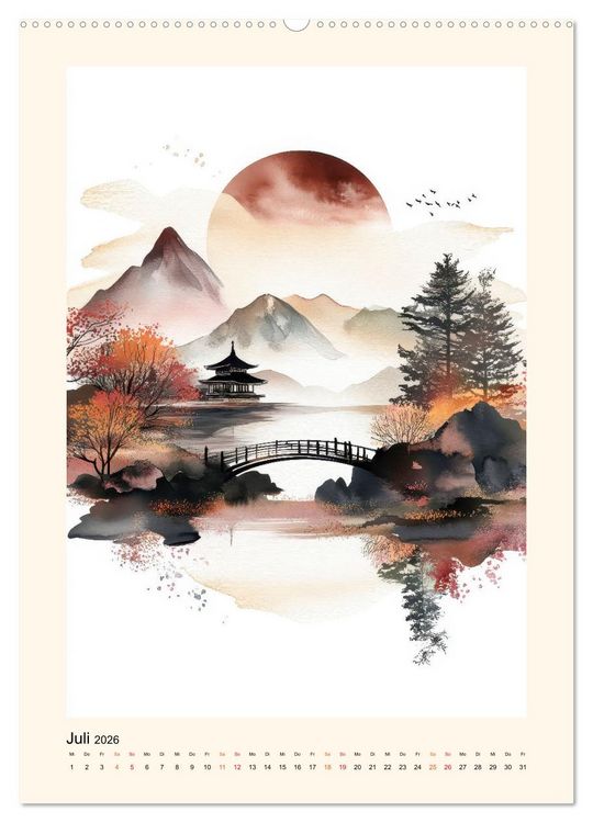Produktbild: Japan - Momente der Stille (Wandkalender 2026 DIN A2 hoch), CALVENDO Monatskalender
