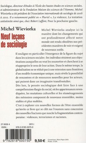 Produktbild: Neuf Lecons de Sociologie