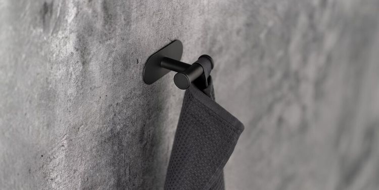 Produktbild: Turbo-Loc&reg; Wandhaken Mod. Orea Duo Black Matt, Befestigen ohne bohren