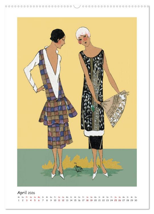 Produktbild: Paris Fashion Art d&eacute;co (hochwertiger Premium Wandkalender 2026 DIN A2 hoch), Kunstdruck in Hochglanz