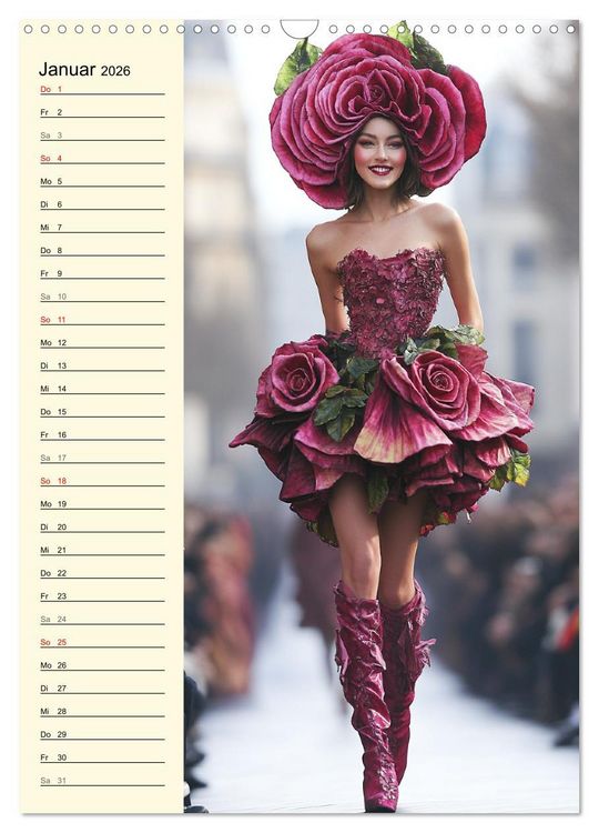 Produktbild: Bl&uuml;tenzauber. High Fashion auf dem Catwalk (Wandkalender 2026 DIN A3 hoch), CALVENDO Monatskalender