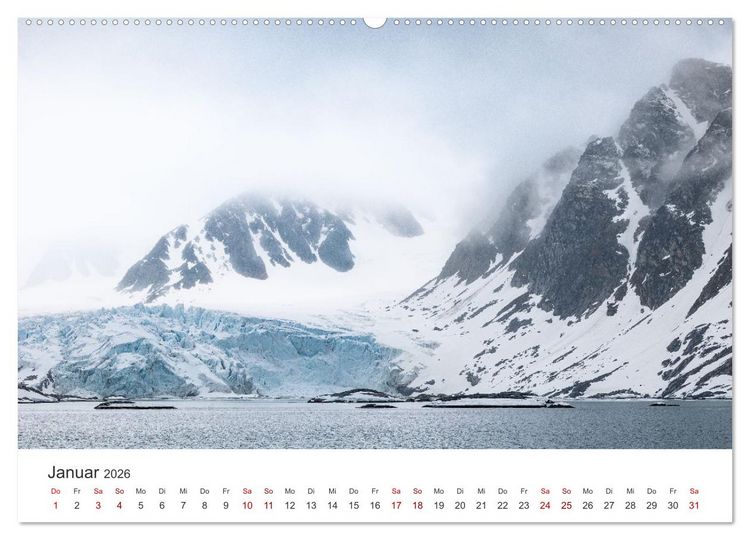 Produktbild: Naturparadies Svalbard (Wandkalender 2026 DIN A2 quer), CALVENDO Monatskalender