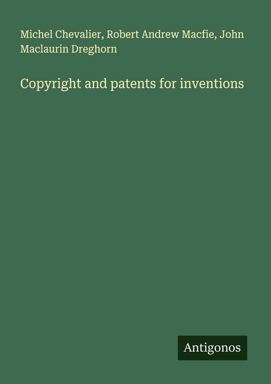 Produktbild: Copyright and patents for inventions