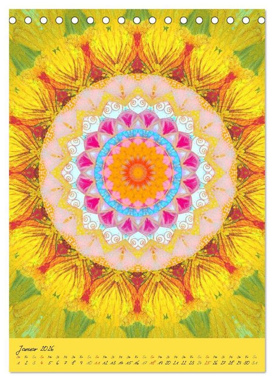 Produktbild: Mandala Energien (Tischkalender 2026 DIN A5 hoch), CALVENDO Monatskalender