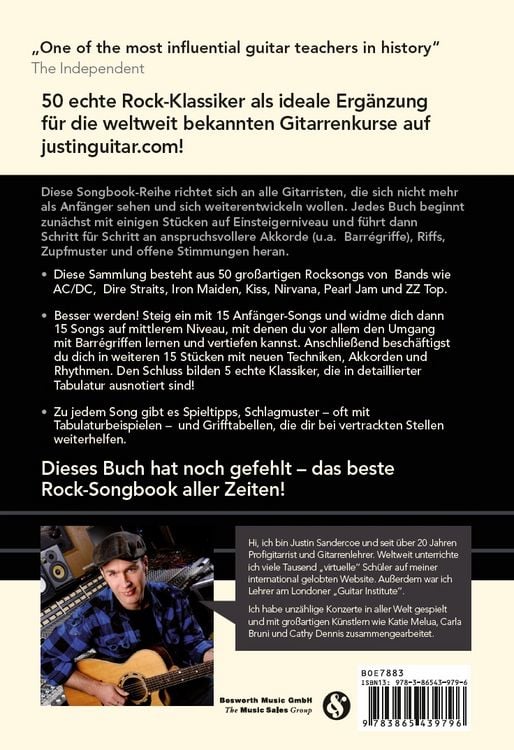Produktbild: Justinguitar.com Rock-Songbook