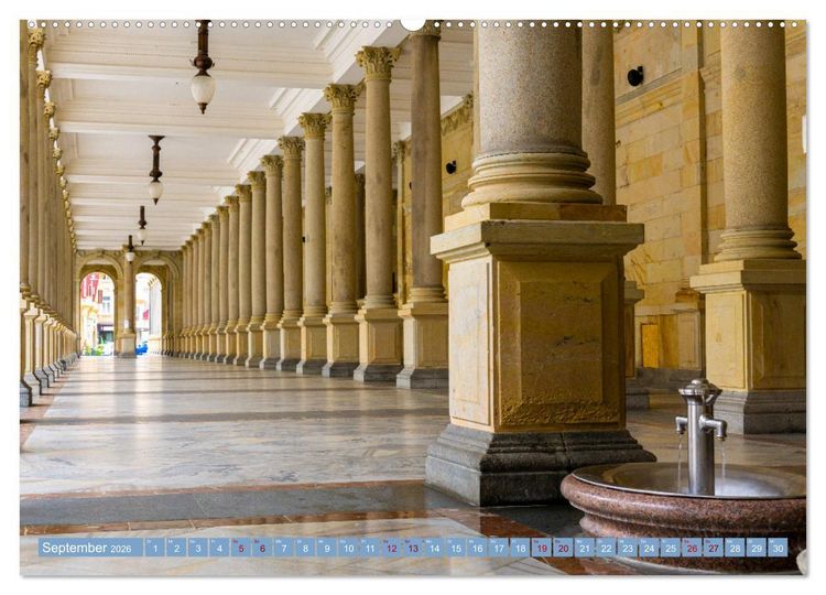 Produktbild: Karlovy Vary - Stadt der heilenden Quellen (Wandkalender 2026 DIN A2 quer), CALVENDO Monatskalender
