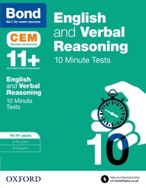 Produktbild: English & Verbal Reasoning: Bond 11+ CEM 10 Minute Tests: Ready for the 2025 Cambridge Select Insight exam