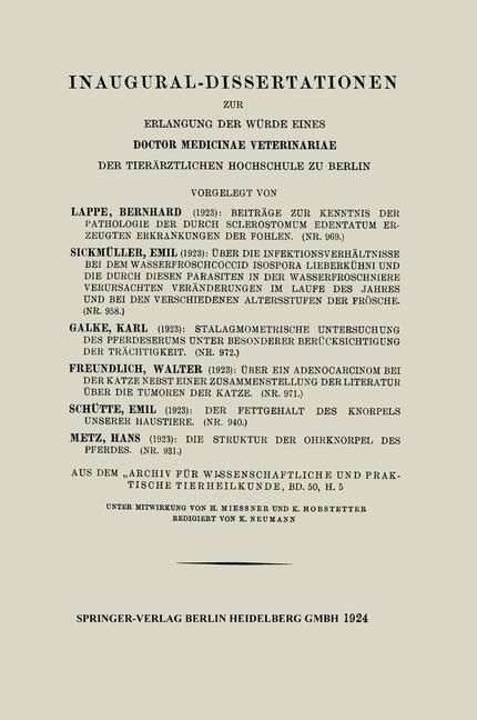 Produktbild: Beitr&auml;ge zur Kenntnis der Pathologie der durch Sclerostomum Edentatum erzeugten Erkrankungen der Fohlen