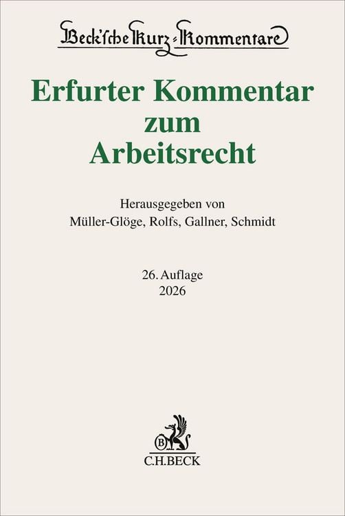 Produktbild: Erfurter Kommentar zum Arbeitsrecht