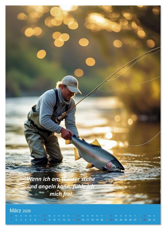 Produktbild: Fliegenfischen am Fluss (Wandkalender 2026 DIN A4 hoch), CALVENDO Monatskalender