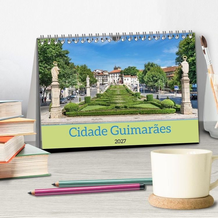 Produktbild: Cidade Guimar&atilde;es (Tischkalender 2027 DIN A5 quer), CALVENDO Monatskalender