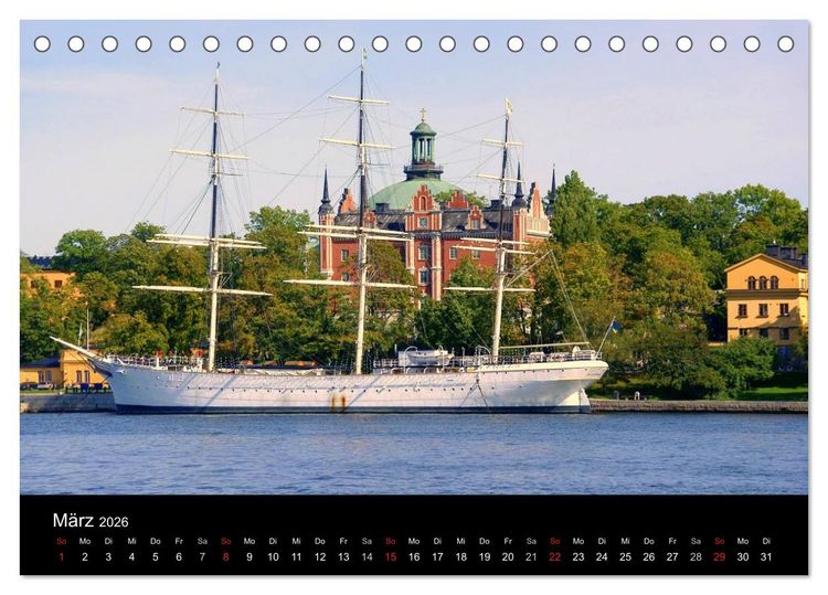 Produktbild: Sommer in Stockholm 2026 (Tischkalender 2026 DIN A5 quer), CALVENDO Monatskalender